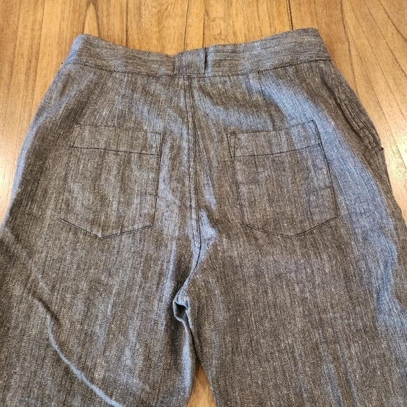 Poetry Textured Tailored Trouser ankle crop  Pants linen wool blend size 4 - Picture 10 of 13